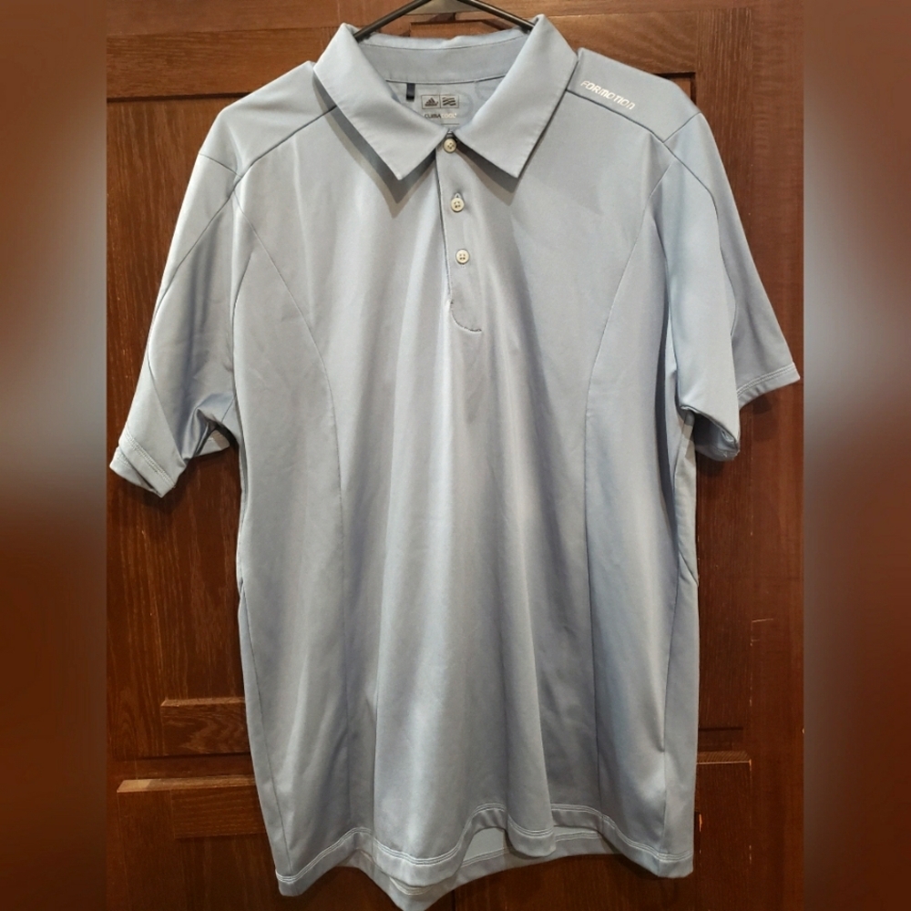 ⛳Adidas Golf Polo Climacool Men's Large Gray Shirt Size L, Worn Once, Nice ⛳